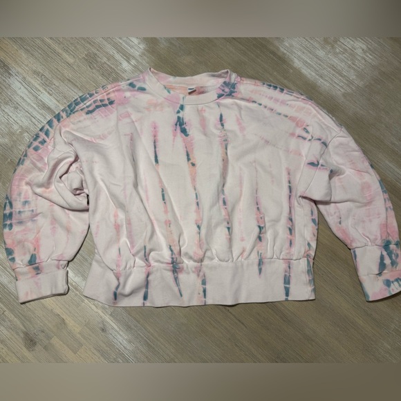 OLD NAVY TYE DYE PINK/BLUE WOMENS CROPPED SWEATER  | Size XL - Picture 1 of 6